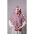 Violet Pratik Hazır Geçmeli Tesettür Eşarp Pamuk Caz Kumaş Düz Hijab 2306 21