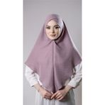 Violet Pratik Hazır Geçmeli Tesettür Eşarp Pamuk Caz Kumaş Tek Katlı Çapraz Hijab 2305 21