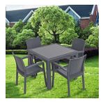 Violet Rattan 90X90CM Bahçe Mobilyası ve Masa Takımı Antrasit