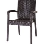 Violet Trend Lüx Rattan Koltuk Rattan Desen Bahçe Koltuğu Balkon Teras Sandalye Kahverengi