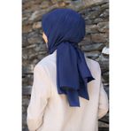 VİOLLA Kadın Pamuk Cazz Şal Indigo
