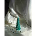 Viollet Art And Design Dekoratif Çam Ağacı Mum Seti, Yeşil Mum Yılbaşı Pine Tree Candle