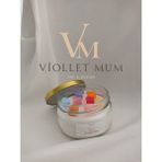 Viollet Art And Design Lavanta Kokulu Renkli Kalpli Kavanoz Mum - 1 Adet