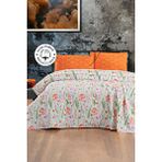 Vionel Home %100 Pamuk Çift Kişilik Baskılı Pike (8 Farklı Desen) Bahar Çok Renkli
