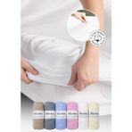 Vionel Home %100 Pamuk Penye Premium Lastikli Çarşaf | Tek Kişilik | Çift Kişilik | Battal Boy - Beyaz - 100x200