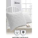 Vionel Home 2 Adet 50x70 Beyaz Pamuk Kapitone Yastık Koruyucu Kılıf
