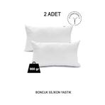 Vionel Home 2 Adet Fermuarlı Antialerjik Yastık Boncuk Silikon Pamuklu Kılıf 900 G