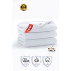 Vionel Home 3 Adet | Pamuklu, Beyaz El Havlusu | El, Yüz, Baş Havlusu | Spa ve Otel Havlusu (50x90 Cm)