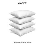 Vionel Home 4 Adet Ekonomik Otel Yastığı, Boncuk Silikon Yastık 50 X 70 | 700 gr Dolgulu