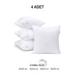 Vionel Home 4 Adet Premium Kare Kırlent Iç Yastık, ELYAF DOLGULU, m&ro 30x50,45x45,43x43,50x50