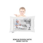 Vionel Home Antialerjik Bebek Yastığı, Boncuk Silikon Yastık, %100 Pamuklu Kılıf, 200Gr
