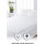 Vionel Home Fitted Full Kenar Elyaf Dolgulu Tek ve Çift Kişilik 100x200 cm Beyaz Pamuk Kapitone Yatak Koruyucu