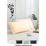Vionel Home Pamuklu 50x70 cm Düz Bej 2'li Yastık Kılıfı