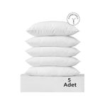 Vionel Home Pamuklu 5'li 50 x 70 CM Beyaz İç Astar Fermuarlı Yastık Kılıfı