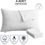 Vionel Home Pamuklu Sıvı Geçirmez 4 Adet 50x70 cm Bej Yastık Alezi