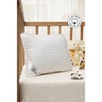 Vionel Home Saten Bebek Yastığı, %100 Pamuk Kılıf, Boncuk Silikon Iç Dolgu, Otel Kalitesi beyaz