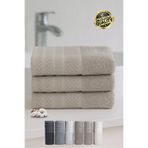 Vionel Home Softure 3’lü El Yüz Havlusu | Günlük Kullanım | 50x90 Cm | Bej | Yumuşak, Dayanıklı
