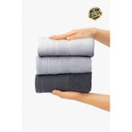 Vionel Home Softure 3’lü El Yüz Havlusu | Günlük Kullanım | 50x90 cm | Yumuşak, Dayanıklı | Gri Tonlar
