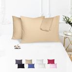 Vionel Home%100 Pamuk Çizgili Saten Yastık Kılıfı | 50 x 70 cm 2'li | Paket (Balköpüğü)