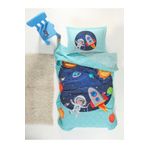 vionka home TEK KİŞİLİK YATAK ÖRTÜSÜ SETİ ASTRONOT