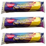 Viora 40 Litre Büzgülü Kokulu Çöp Torbası Poşeti / 55 x 60 Cm. - 15 Adetlik 3 Rulo