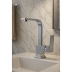 Viosa Kısa Krom Lüx Köşeli Mix Aç Kapa Banyo Lavabo Bataryası