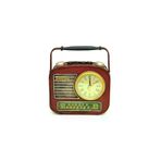 viouge Knm-C0311 Dekoratif Metal Radyo Saatli Kumbara Vintage Biblo Hediyelik