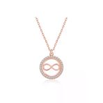viouge T5336 925 Ayar Gümüş Rose Minik Sonsuzluk Kadın Gümüş Kolye
