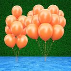 Vıp 100 Pcs Shıny Metallıc Orange Balloon Vıp Kalıte Parlak Metalık Turuncu Balon Helyum Gazı Uyumlu