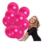 Vıp 100 Pcs Shıny Metallıc Pınk Balloon Vıp Kalıte Parlak Metalık Pembe Balon Helyum Gazı Uyumludur