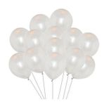 Vıp 100 Pcs Shıny Metallıc Whıte Balloon Vıp Kalıte Parlak Metalık Beyaz Balon Helyum Gazı Uyumludur