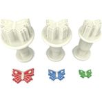 VİP 3lü Kelebek Şeker Hamuru Şekillendirici Enjektörlü Kopat 1.2x1.5x1.9 cm