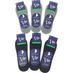 Vip 422 6'lı Kaydırmaz Silikonlu Babet Çorap - 41 - 44 - Siyah - Gri