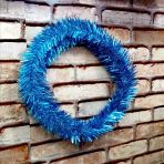 Vıp 5 Metre Parlak Metalik Mavi Çam Dalı Mavi Yılbaşı Garlandı Mavi Garland Mavi Noel Ağacı Dalı Vitrin