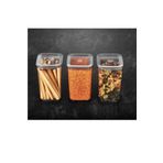 VİP AHMET Sude Kare Saklama Kabı 1200 Ml X 3 Erzak Kabı 3 Adet Set