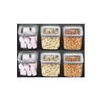 Vip Ahmet Sude Kare Saklama Kabı 700 ml x 6 Erzak Kabı 6 Adet Set