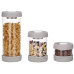 Vip Ahmet Yuvarlak Vakumlu Cam Saklama Kabı 3'Lü Set (450 Ml+840 Ml+1500 Ml)