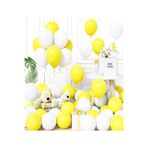 VIP Balon 30’lu Beyaz & Sarı Balon Seti – Helyum Uyumlu, Dayanıklı Parti ve Organizasyon Balonları