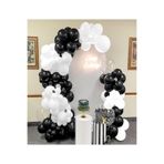 VIP Balon MACK PLUS 20'li 12 İnç Siyah & Beyaz Balon Seti – Helyum Uyumlu, Dayanıklı Parti Balonları