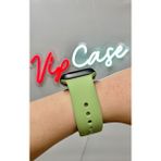Vip Case 38mm-40mm-41mm 1 2 3 4 5 6 7 8 9 10 ve SE Serileri ile Uyumlu Apple Watch Silikon Kordon - Mint Yeşili