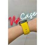 Vip Case 38mm-40mm-41mm 1 2 3 4 5 6 7 8 9 10 ve SE Serileri ile Uyumlu Apple Watch Silikon Kordon - Sarı