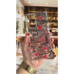 Vip Case Redmi Note 10 Pro Uyumlu Love Yazı Desenli Şeffaf Darbe Emici Kamera Korumalı Clear Kılıf