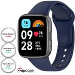 Vip Case Xiaomi Redmi Watch 3 Active ve Watch 3 Lite Uyumlu Akıllı Saat Bileklik Silikon Kordon - Lacivert