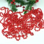 Vıp Deluxe 5 Metre Kırmızı Zincir Süs Kırmızı Yılbaşı Ağacı Süsleri Kırmızı Noel Ağacı Süsleri Vitrin