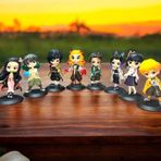 Vıp Demon Slayer 8'li Karakter Set Anime Set 13 cm Demon Slayer Oyuncakları Demon Slayer Biblo Set