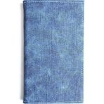 VİP GİFT Hesap Sümeni Adisyon Kabı Kot Desen Mavi Vegan Deri 12 x 20 Cm. - Tekli - Renkli