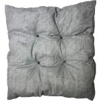 Vip Home Concept 35x35x7 cm Gri Kare Dekoratif Pofidik Puf Sandalye Minderi