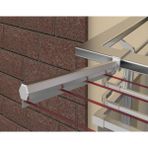 Vip Home Concept Balkon Çamaşır Askılığı Alüminyum Çamaşır Kurutmalığı Kare 80 x 30 Cm. - Gri