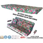 Vip Home Concept Luks Vip Bahce Minder Seti 10 Cm Sungerli Tenteli Yesil Yaprak Salincak Minder Seti 2 Kisilik