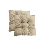 Vip Home Concept Market Urunleri Dekoratif Pofidik Puf Sandalye Minderi Kare 35X35x7 Cm-Krem(2 Adet)